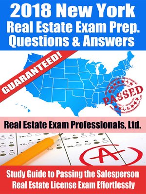 cover image of 2018 New York Real Estate Exam Prep Questions, Answers & Explanations